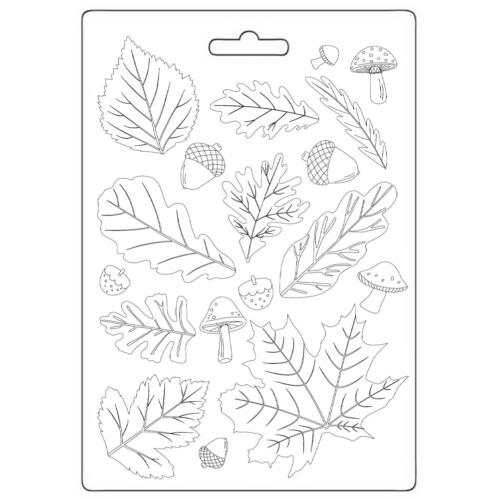 Stamperia Whispering Woods Collection - Soft Maxi Mould A5 - Leaves