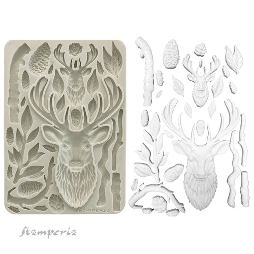 Stamperia Owl's House Collection - Silicone Mould - A5 Deer - SPKACMA542