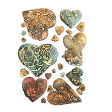 Stamperia Alice in Christmas Collection - Silicone Mould - A5 Simple Hearts - SPKACMA562