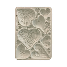 Stamperia Alice in Christmas Collection - Silicone Mould - A5 Simple Hearts - SPKACMA562