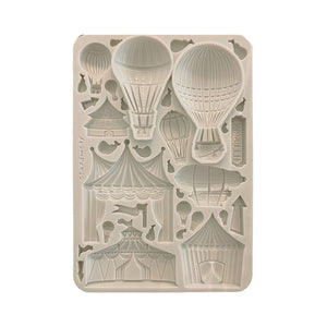 Stamperia Alice in Christmas Collection - Silicone Mould - A5 Circus & Air Balloons - SPKACMA568