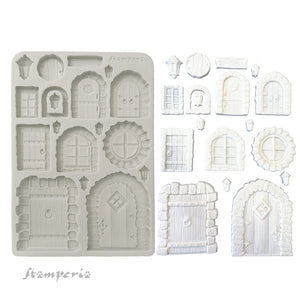 Stamperia Hidden Grove Silicone Mould - A5 Doors - KACMA576