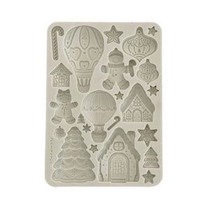 Stamperia Candy Christmas Silicone Mould - A5 Gingerbread - KACMA583