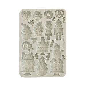 Stamperia Candy Christmas Silicone Mould - A5 Cakes - SPKACMA584