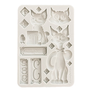 SAVE 10% Stamperia Furry Friends Collection - Silicone Mould - A5 - Cats