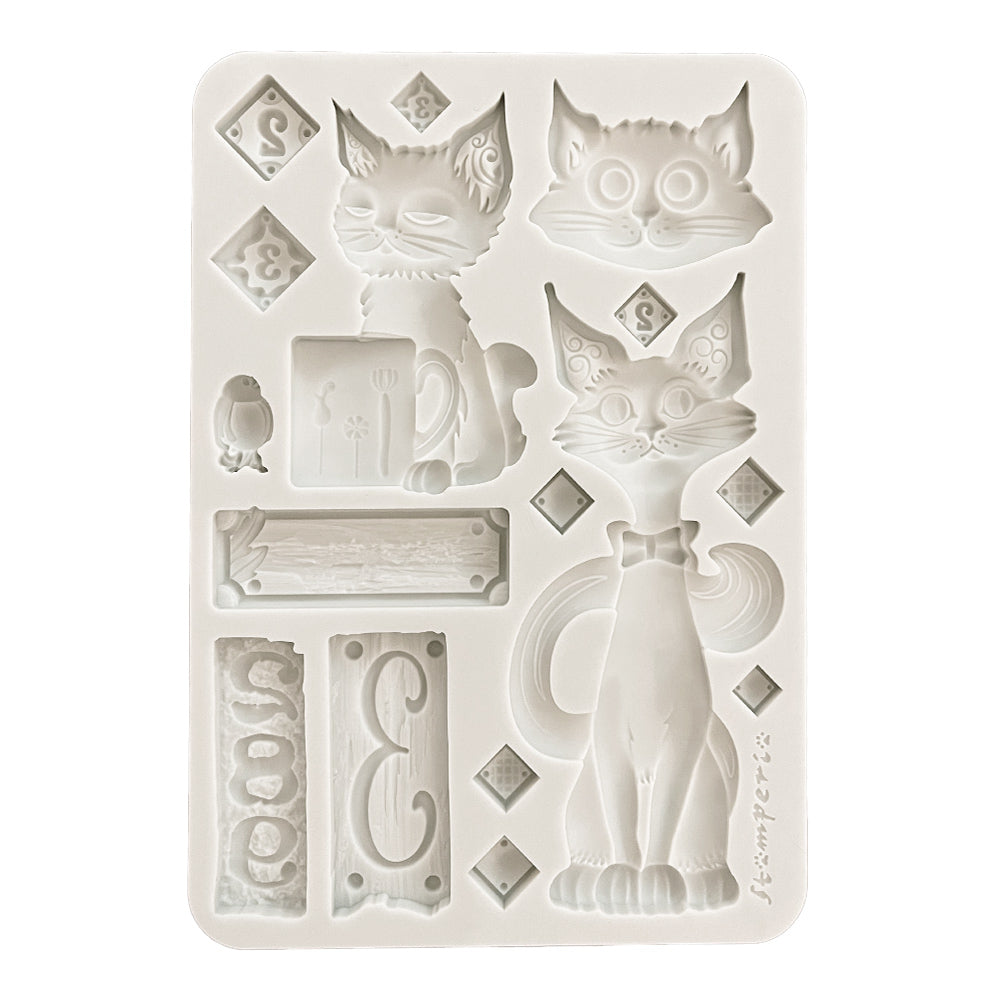SAVE 10% Stamperia Furry Friends Collection - Silicone Mould - A5 - Cats