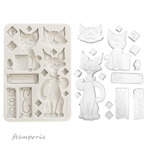 SAVE 10% Stamperia Furry Friends Collection - Silicone Mould - A5 - Cats