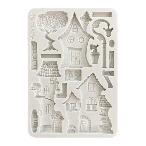 SAVE 10% Stamperia Furry Friends Collection - Silicone Mould - A5 - Houses