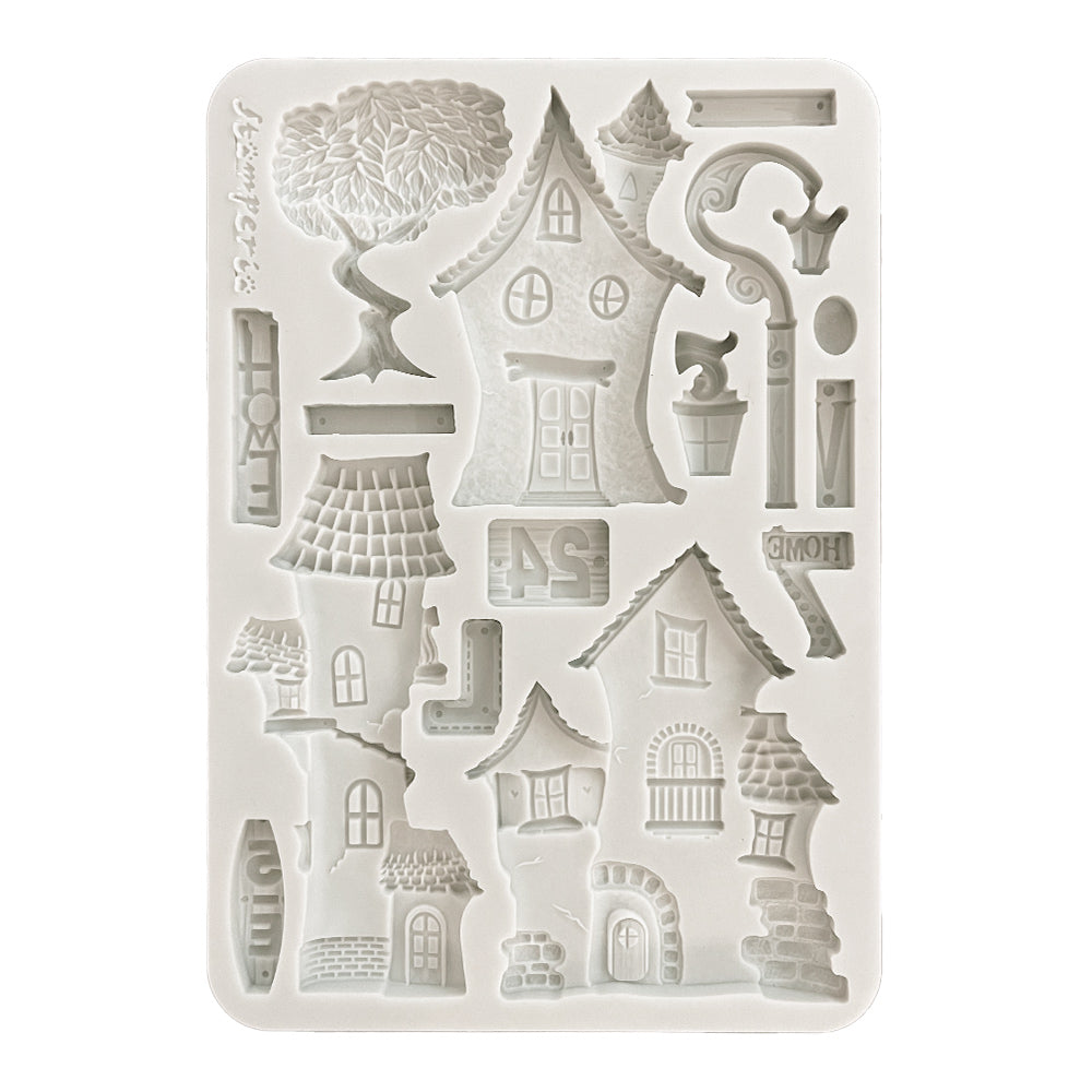 SAVE 10% Stamperia Furry Friends Collection - Silicone Mould - A5 - Houses