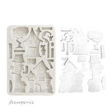 SAVE 10% Stamperia Furry Friends Collection - Silicone Mould - A5 - Houses