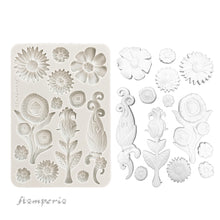 SAVE 10% Stamperia Furry Friends Collection - Silicone Mould - A5 - Flowers