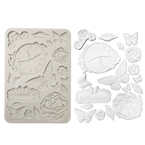 SAVE 10% - Stamperia Quiet Days Collection - Silicone Mould - A5 - Clock