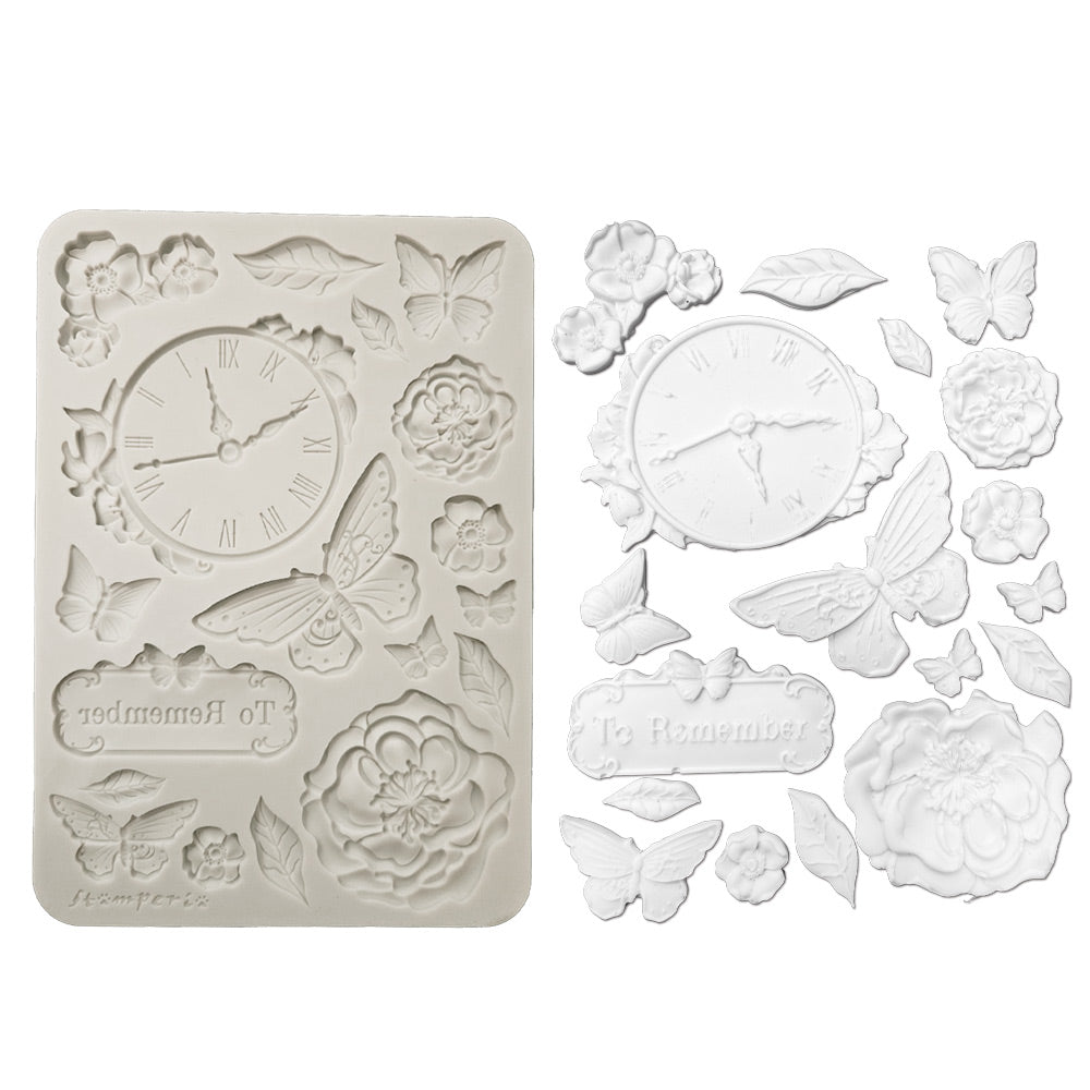 SAVE 10% - Stamperia Quiet Days Collection - Silicone Mould - A5 - Clock