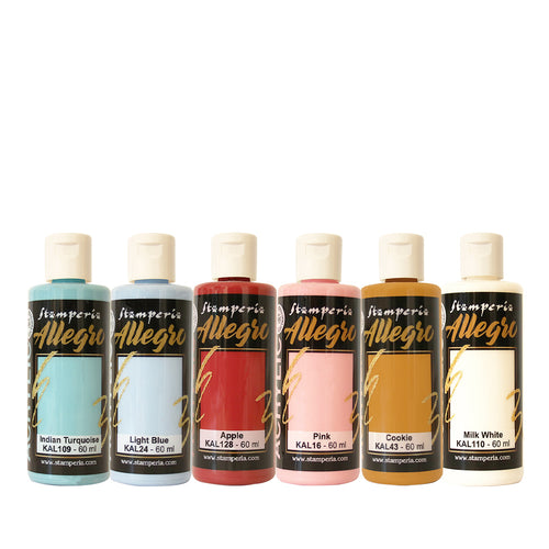 Stamperia Allegro Acrylic Paint 60ml  - Candy Christmas Collection - Set of 6 SPKALKIT63