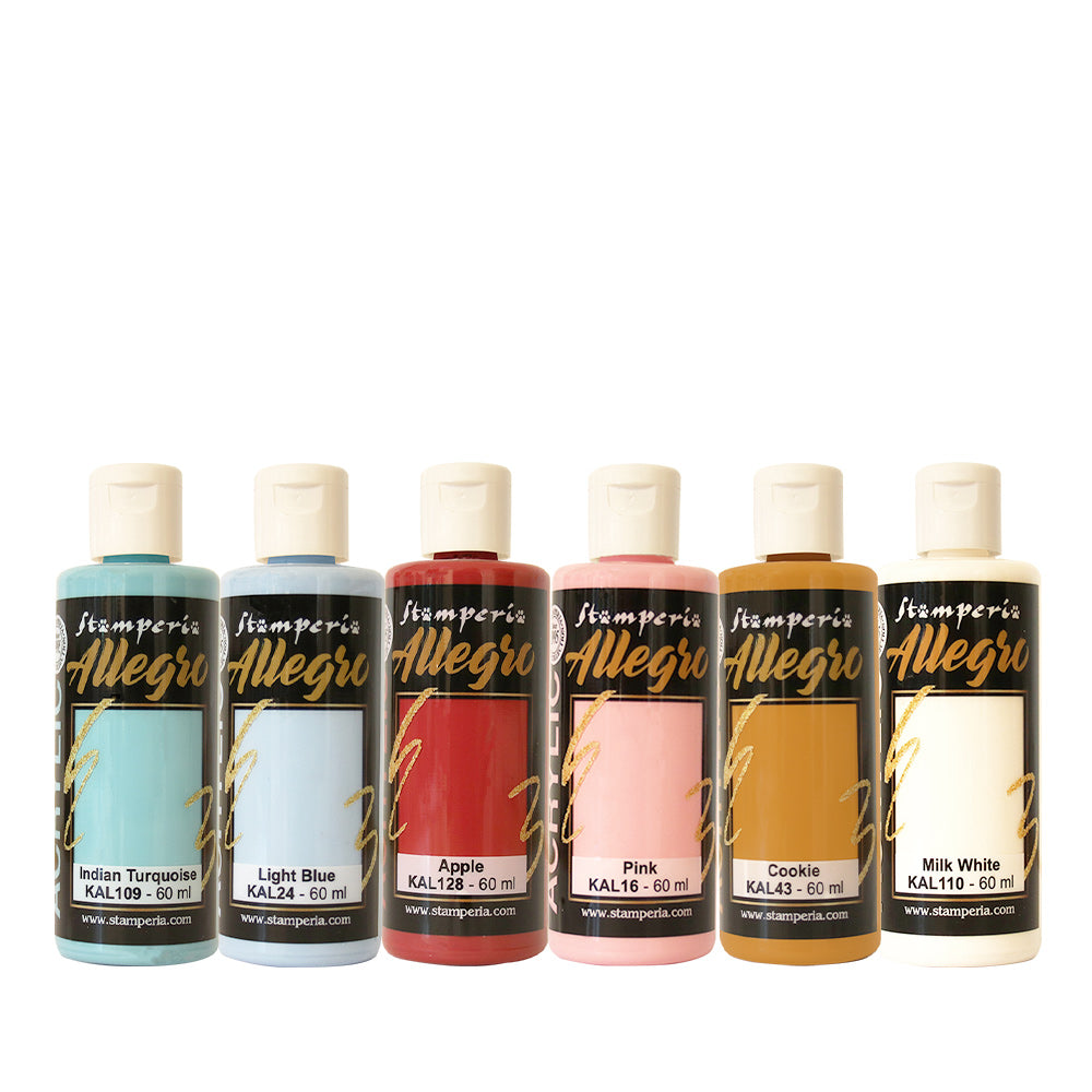 Stamperia Allegro Acrylic Paint 60ml  - Candy Christmas Collection - Set of 6 SPKALKIT63