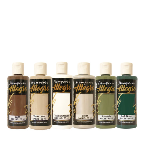 Stamperia Allegro Acrylic Paint 60ml  - Owl's House Collection - Set of 6 SPKALKIT64