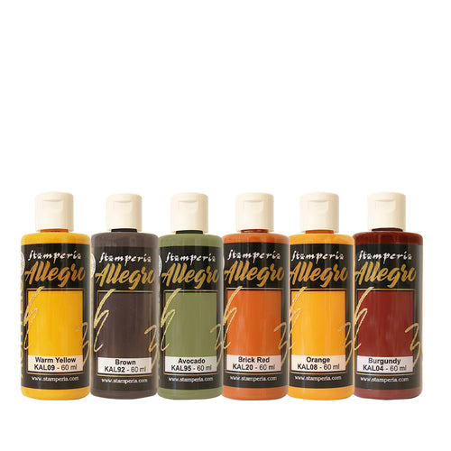 Stamperia Allegro Acrylic Paint 60ml  - Whispering Woods Collection - Set of 6