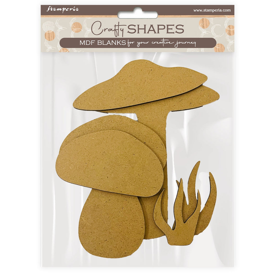 Stamperia Hidden Grove Crafty shapes: Mushrooms KLSM44