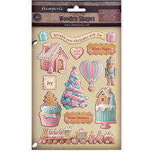 Stamperia Candy Collection - A5 Coloured Wooden Shapes - SPKLSP186