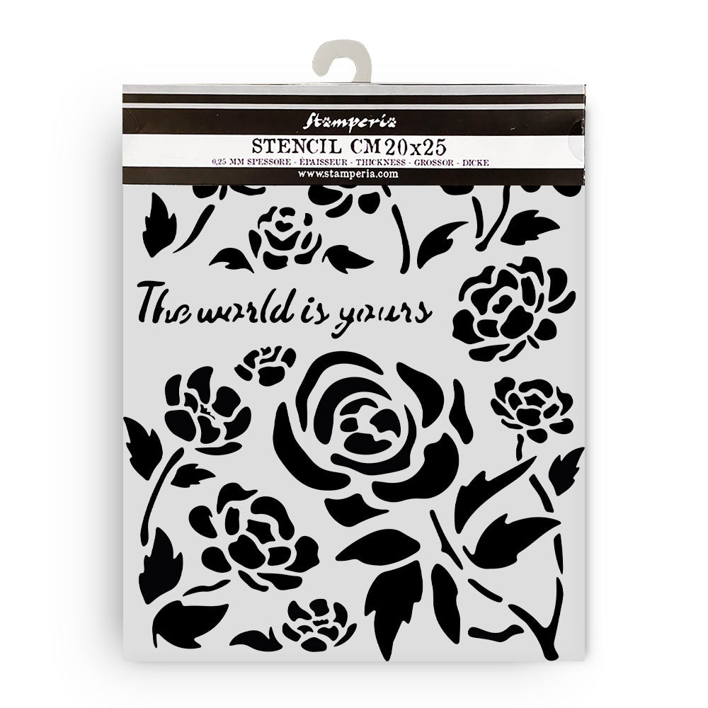 Stamperia Timeless Mixed MediaArt Thick Stencil - Roses - 20cm x 25cm KSTD179