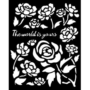 Stamperia Timeless Mixed MediaArt Thick Stencil - Roses - 20cm x 25cm KSTD179