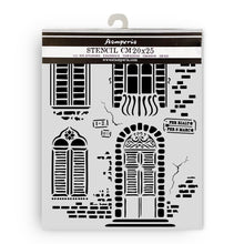 Stamperia Venice City of Art Mixed MediaArt Thick Stencil - Windows - 20cm x 25cm KSTD181