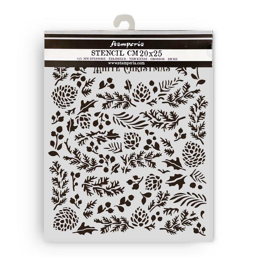 Stamperia Owl's House Collection - Mixed MediaArt Thick Stencil - Pine Cones - 20cm x 25cm KSTD185
