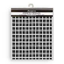 Stamperia Whispering Woods Collection - Mixed MediaArt Thick Stencil - Grids  - 20cm x 25cm