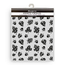 Stamperia Whispering Woods Collection - Mixed MediaArt Thick Stencil - Leaves & Acorns - 20cm x 25cm