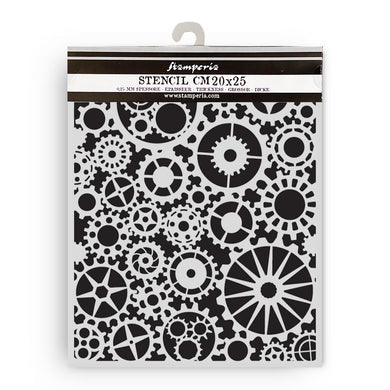 Stamperia Voyages Fantastiques Collection - Mixed MediaArt Thick Stencil - Mechanism - 20cm x 25cm