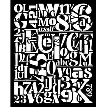 Stamperia Furry Friends Collection - Mixed MediaArt Thick Stencil - Numbers & Letters - 20cm x 25cm