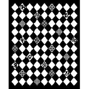 Stamperia Furry Friends Collection - Mixed MediaArt Thick Stencil - Rhombus - 20cm x 25cm