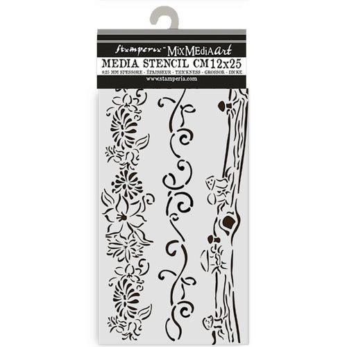 Stamperia Hidden Grove Thick Stencil - 12cm x 25cm KSTDL114