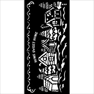 Stamperia Candy Christmas - Mixed MediaArt Thick Stencil - Home Sweet Home - 12cm x 25cm  SPKSTDL123