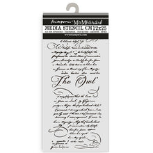 Stamperia Owl's House Collection - Mixed MediaArt Thick Stencil - Letter - 12cm x 25cm  SPKSTDL126
