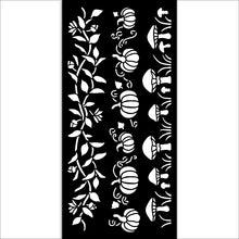 Stamperia Whispering Woods Collection - Mixed MediaArt Thick Stencil - Leaves, Pumpkins & Toadstools - 12cm x 25cm