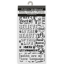 Stamperia Furry Friends Collection - Mixed MediaArt Thick Stencil - Quotes - 12cm x 25cm