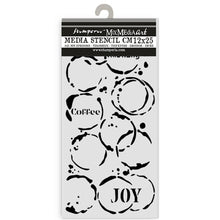 Stamperia Furry Friends Collection - Mixed MediaArt Thick Stencil - Coffee Prints - 12cm x 25cm