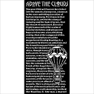 Stamperia Voyages Fantastiques Collection - Mixed MediaArt Thick Stencil - Above the Clouds - 12cm x 25cm