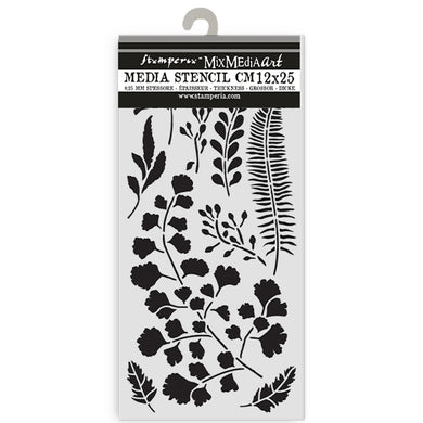 Stamperia - Herbarium Silvae Collection - Mixed MediaArt Thick Stencil - Leaves - 12cm x 25cm