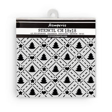 Stamperia Candy Christmas - Mixed MediaArt Thick Stencil -Christmas Trees - 18cm x 18cm SPKSTDQ123