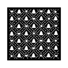 Stamperia Candy Christmas - Mixed MediaArt Thick Stencil -Christmas Trees - 18cm x 18cm SPKSTDQ123