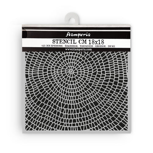 Stamperia Whispering Woods Collection - Mixed MediaArt Thick Stencil - Circle Net - 18cm x 18cm