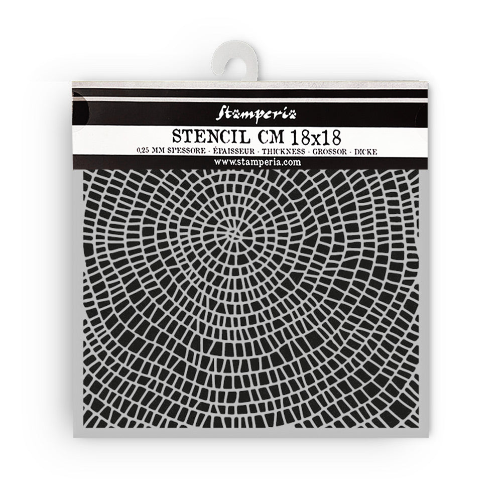 Stamperia Whispering Woods Collection - Mixed MediaArt Thick Stencil - Circle Net - 18cm x 18cm