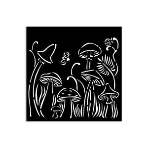 Stamperia Mixed MediaArt Thick Stencil - Hidden Grove - Mushrooms 12cm x 12cm KSTDS31