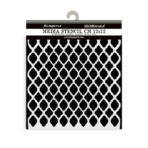 Stamperia Mixed MediaArt Thick Stencil - Timeless - Net Texture 12cm x 12cm KSTDS48