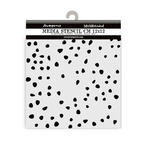 Stamperia Mixed MediaArt Thick Stencil - Timeless - Petals Texture 12cm x 12cm KSTDS49