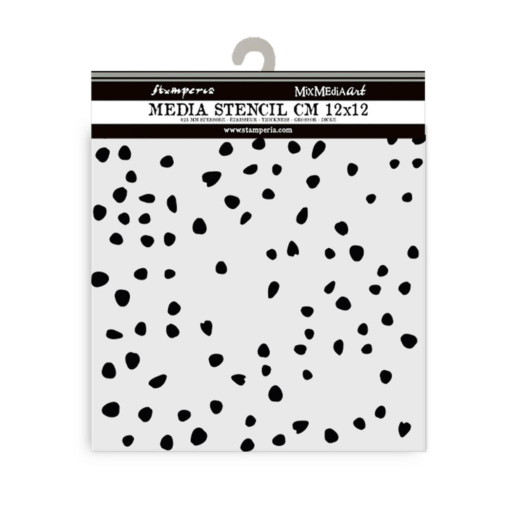 Stamperia Mixed MediaArt Thick Stencil - Timeless - Petals Texture 12cm x 12cm KSTDS49