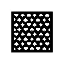 Stamperia Mixed MediaArt Thick Stencil - Alice in Christmas Collection - Hearts & Spades 12cm x 12cm KSTDS55