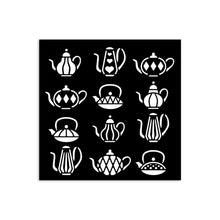 Stamperia Mixed MediaArt Thick Stencil - Alice in Christmas Collection - Teapots 12cm x 12cm KSTDS56